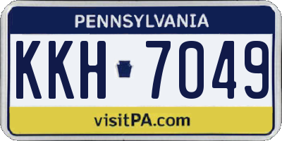 PA license plate KKH7049