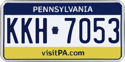 PA license plate KKH7053