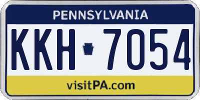 PA license plate KKH7054