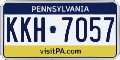 PA license plate KKH7057