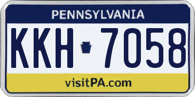 PA license plate KKH7058