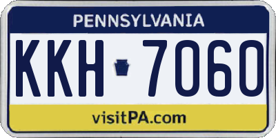 PA license plate KKH7060