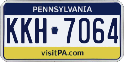 PA license plate KKH7064
