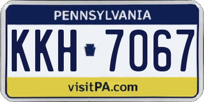PA license plate KKH7067