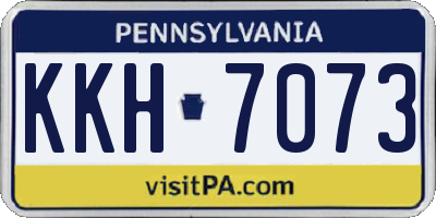 PA license plate KKH7073