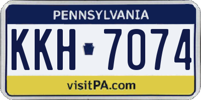 PA license plate KKH7074