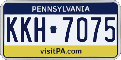 PA license plate KKH7075