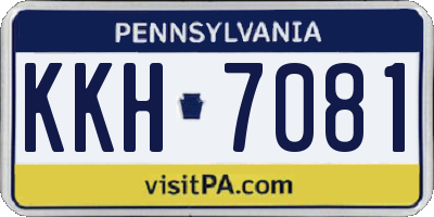 PA license plate KKH7081