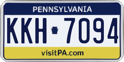 PA license plate KKH7094