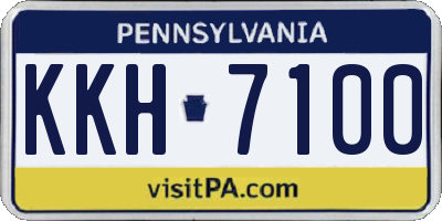 PA license plate KKH7100