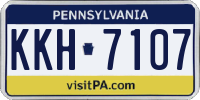 PA license plate KKH7107
