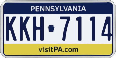 PA license plate KKH7114