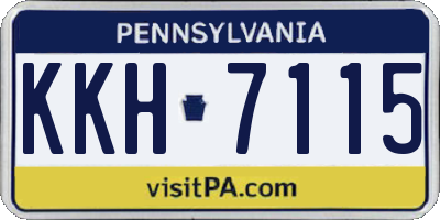 PA license plate KKH7115