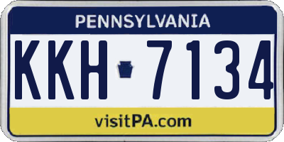 PA license plate KKH7134