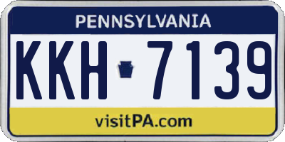 PA license plate KKH7139