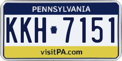 PA license plate KKH7151