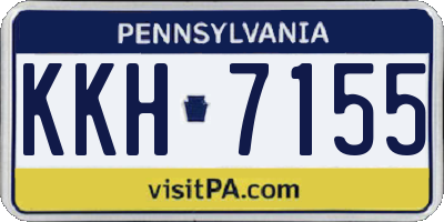 PA license plate KKH7155