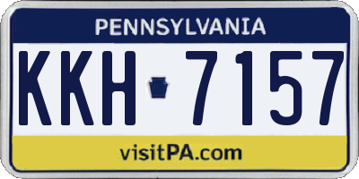 PA license plate KKH7157