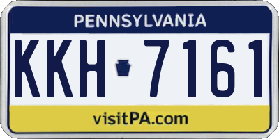 PA license plate KKH7161