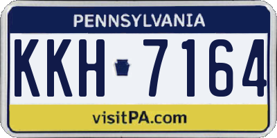 PA license plate KKH7164