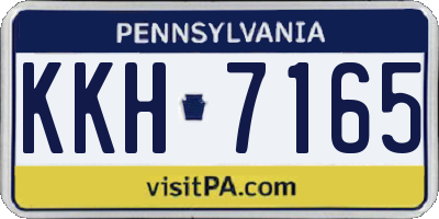 PA license plate KKH7165