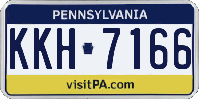 PA license plate KKH7166