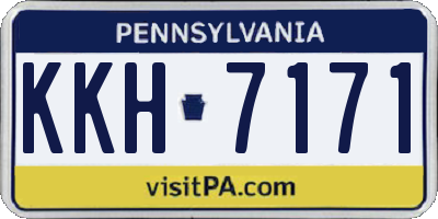 PA license plate KKH7171