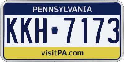 PA license plate KKH7173