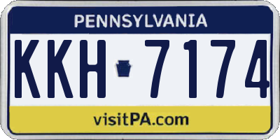 PA license plate KKH7174