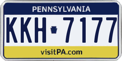 PA license plate KKH7177