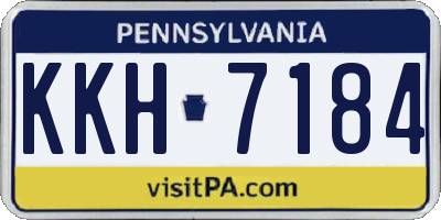 PA license plate KKH7184