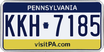 PA license plate KKH7185