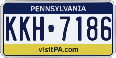 PA license plate KKH7186