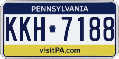 PA license plate KKH7188