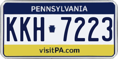 PA license plate KKH7223