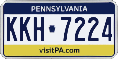 PA license plate KKH7224