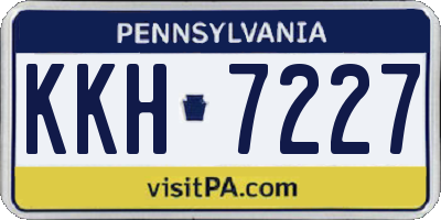 PA license plate KKH7227
