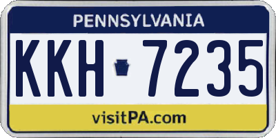 PA license plate KKH7235