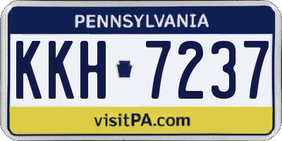 PA license plate KKH7237