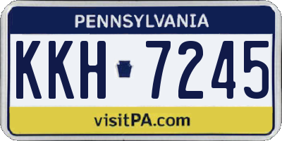 PA license plate KKH7245