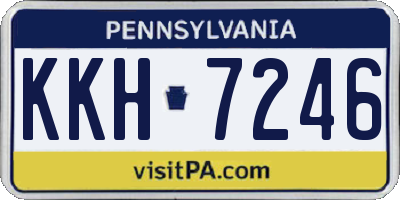 PA license plate KKH7246