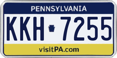 PA license plate KKH7255