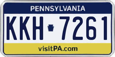 PA license plate KKH7261