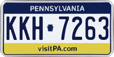 PA license plate KKH7263