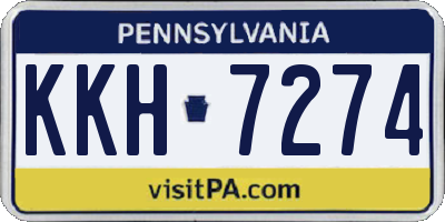 PA license plate KKH7274