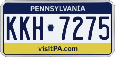 PA license plate KKH7275
