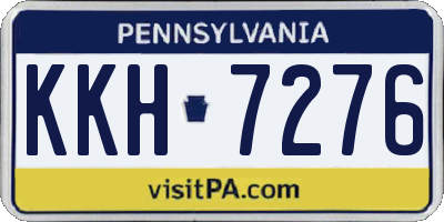 PA license plate KKH7276