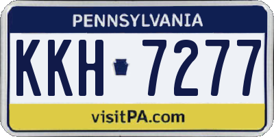 PA license plate KKH7277