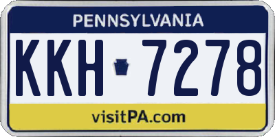 PA license plate KKH7278