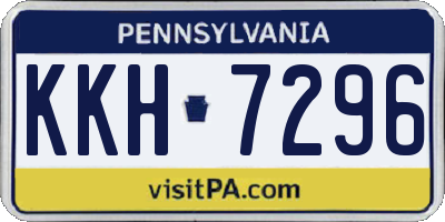 PA license plate KKH7296